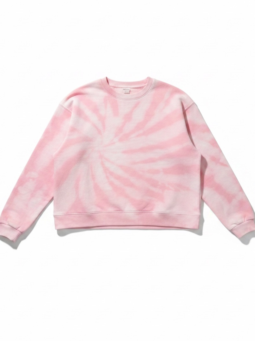 Madewell Pink Y2K Swirl Tie Dye Lounge Casual Crewneck Cotton Sweatshirt Size M
